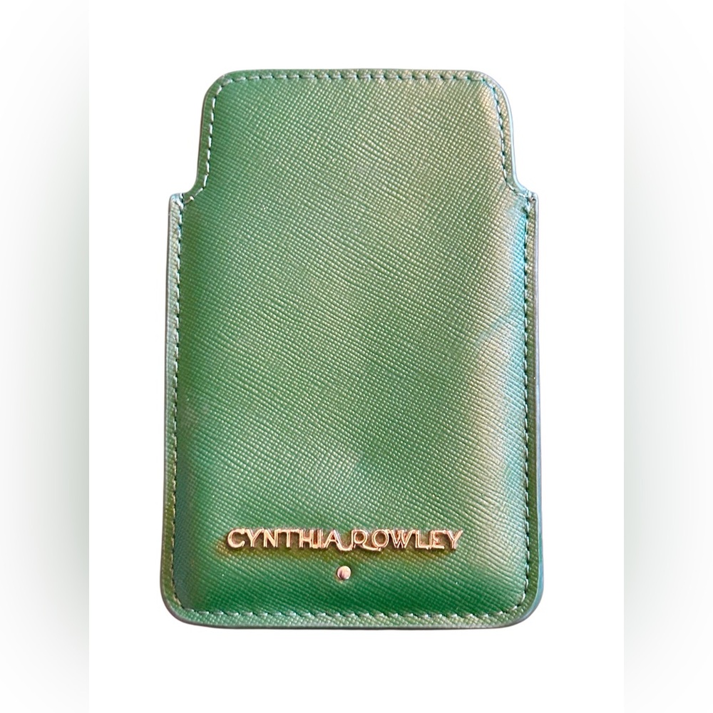 Cynthia Rowley Green Case Money Pen Business Card Small Phone 5x3